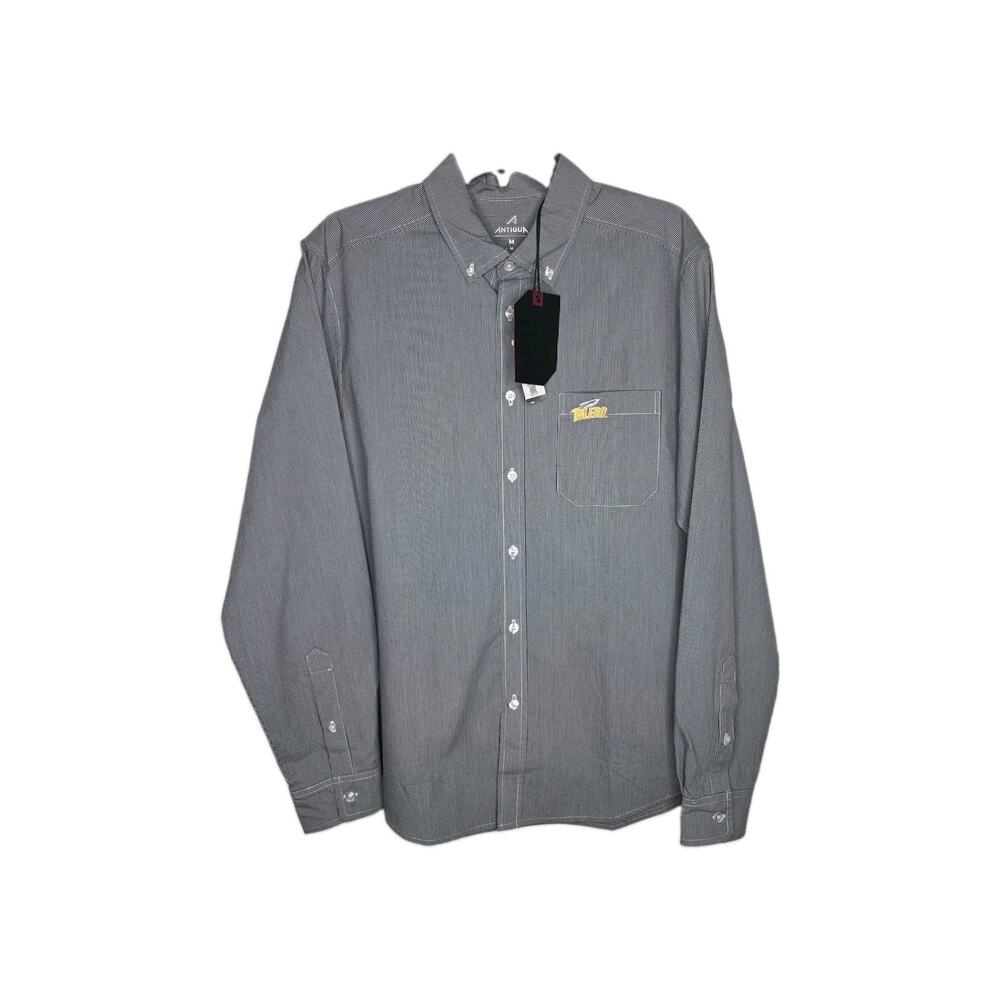 Antigua Mens Med Toledo Rockets Porter Long Sleeve Button Down Shirt Blue White